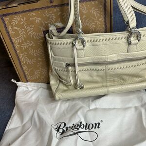 Brighton Cream Leather Women's Bag brand new